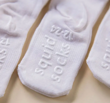 white lace grip socks