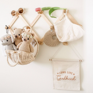 'long live girlhood' wall hanging