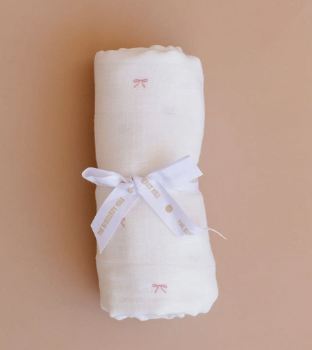 mini bow organic swaddle
