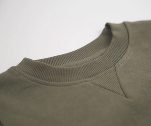 olive french terry pullover