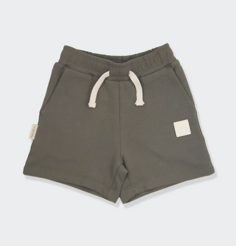 olive french terry shorts