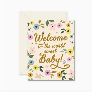 welcome sweet baby card