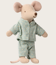 little brother in dot pajamas