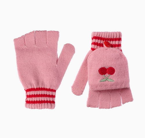 cheerful cherry mittens