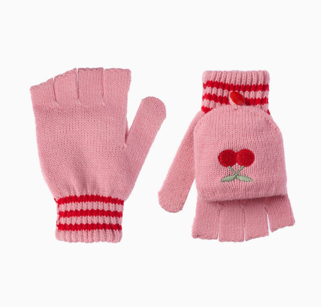 cheerful cherry mittens