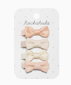 linen mini bow bar clips
