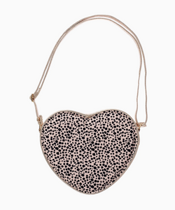 love heart leopard bag