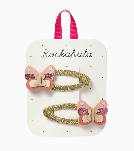 patchwork butterfly clips
