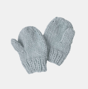 bowie gray knit mittens