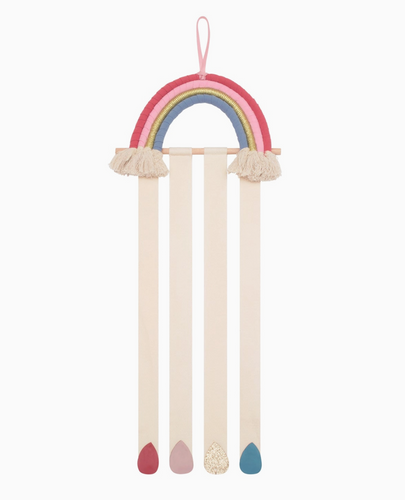 bright rainbow hair clip holder