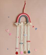 bright rainbow hair clip holder
