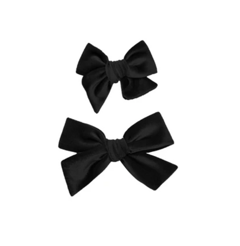 velvet hair clip - black