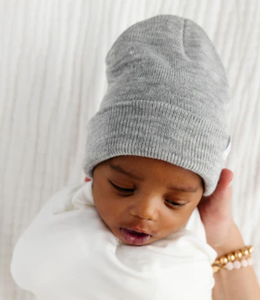 beanie - heathered grey