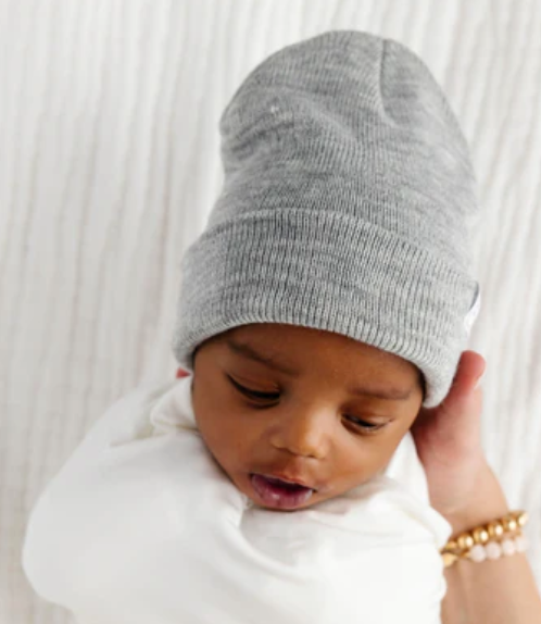 beanie - heathered grey