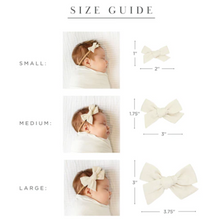 linen bow headband oat
