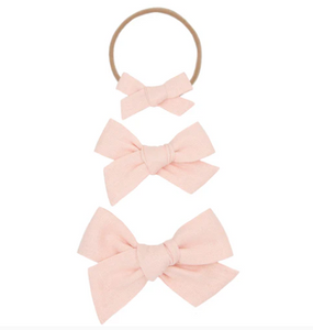 linen bow headband ballet