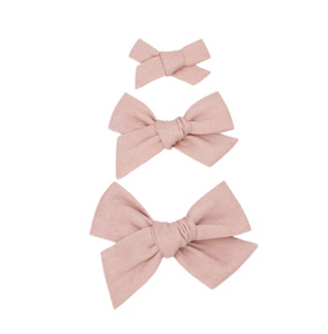 linen bow rose