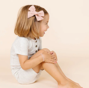 linen bow rose