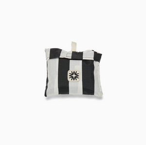 standard reusable bag in black + white stripes