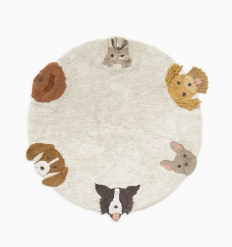 washable rug dog friends