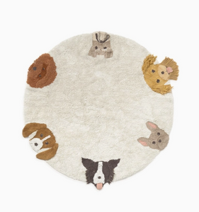 washable rug dog friends