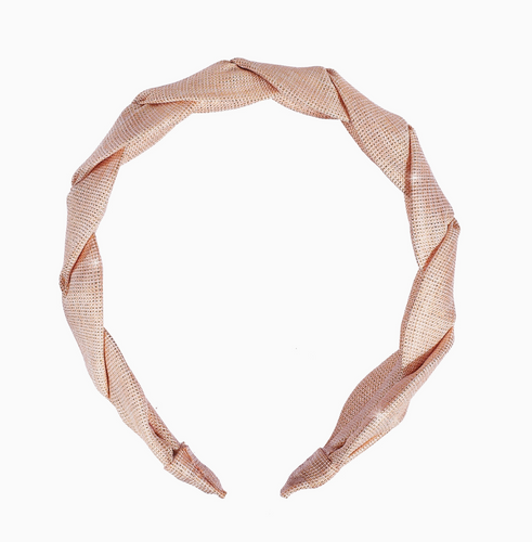 sparkle linen plaited headband