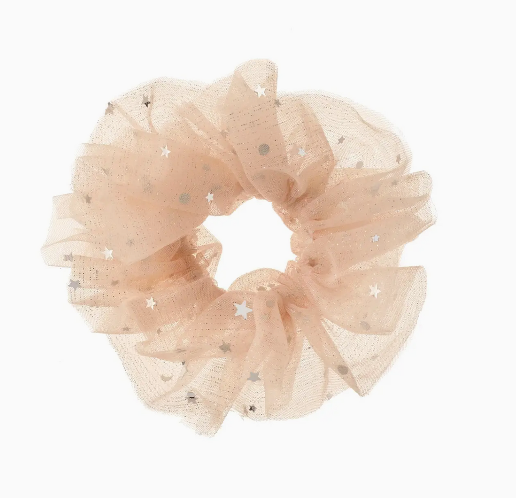 sparkle tulle ruffle scrunchy