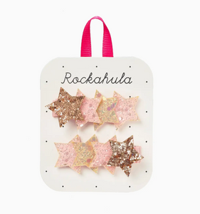shimmer star glitter clips