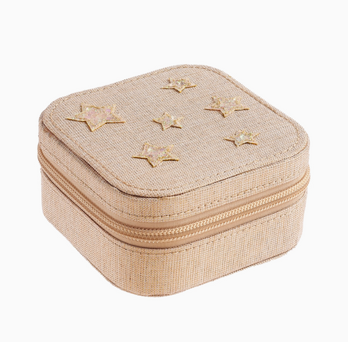 shimmer star square jewelry box