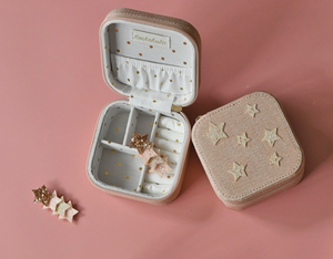 shimmer star square jewelry box