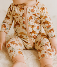 zip romper in western