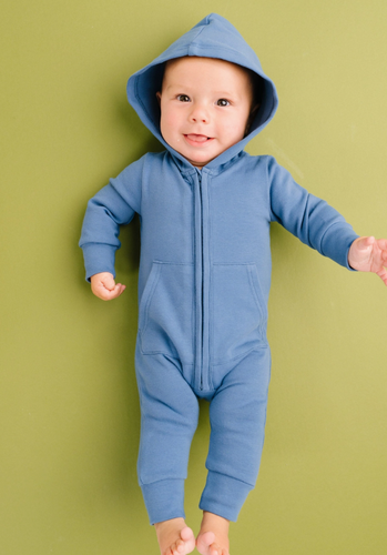 hoodie jumpsuit in lake