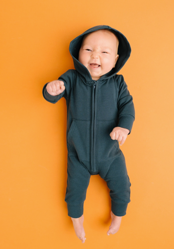 hoodie jumpsuit in navy