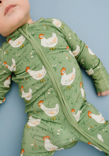 spring chicken zip romper