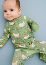 spring chicken zip romper