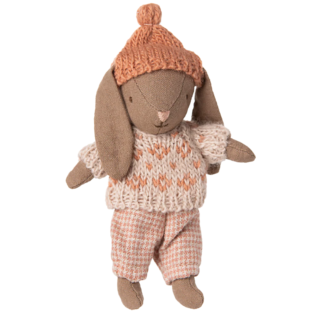 winter bunny micro brown/rose