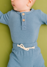 dusty blue waffle set