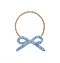 crochet bow headband bluebell