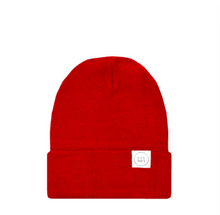 beanie in cherry red