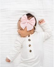 heirloom bow headband - pink gingham