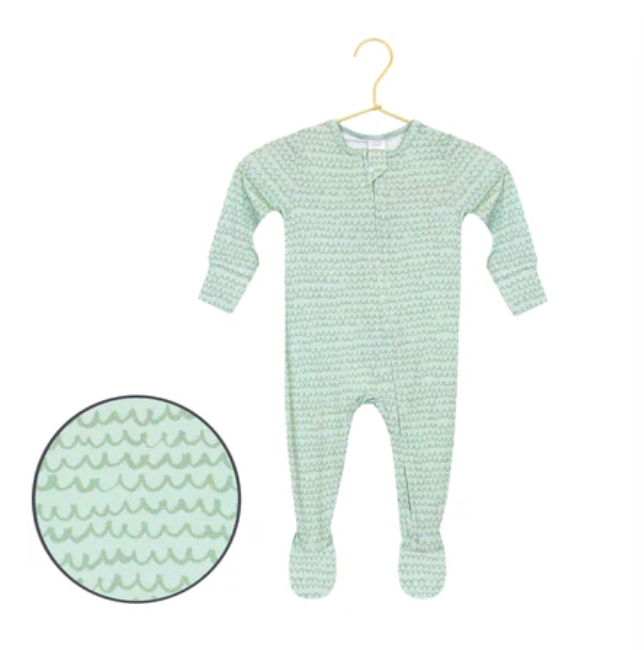 zippered footie luca