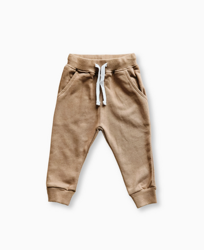 joggers in mocha
