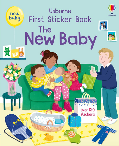first sticker book: the new baby