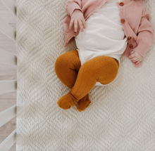 FINAL SALE: mustard cable knit tights