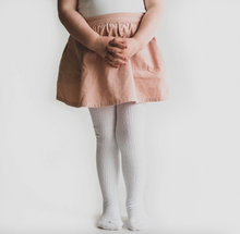 white cable knit tights