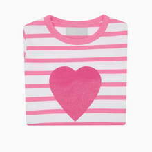 FINAL SALE: pink striped heart long sleeve