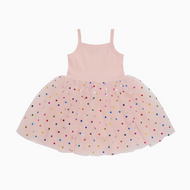 pink polka dot dress