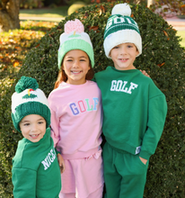 pink golf flag pom hat