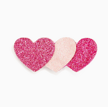 pink sparkle hearts clip