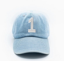 toddler number cap in denim